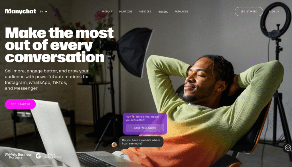 ManyChat (Best for Social Media Automation)